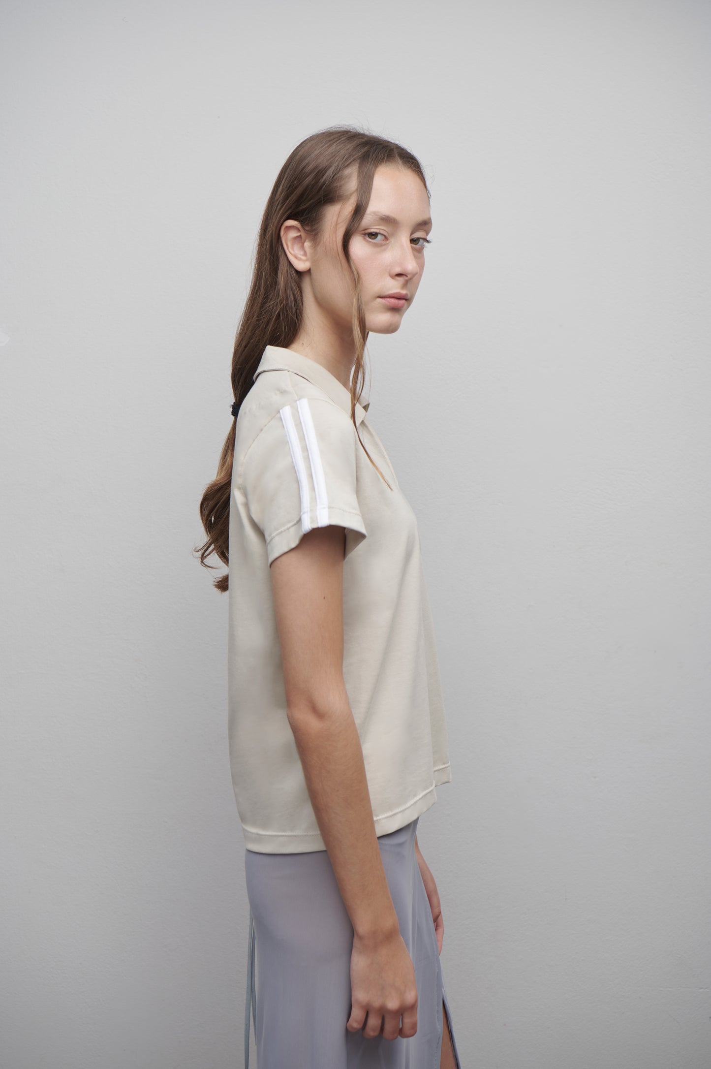 Camiseta polo beige