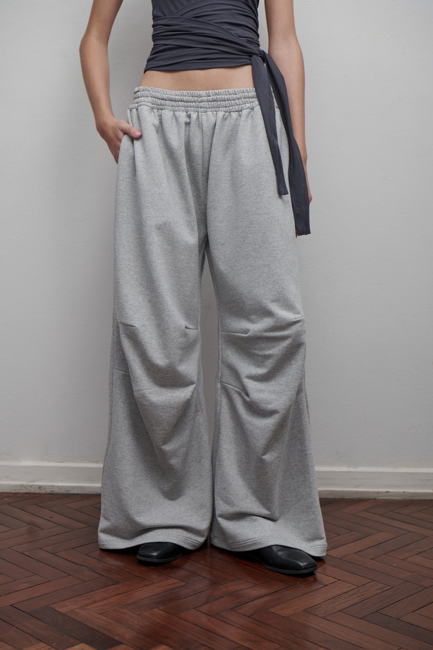 Pantalón Unisex gris melange