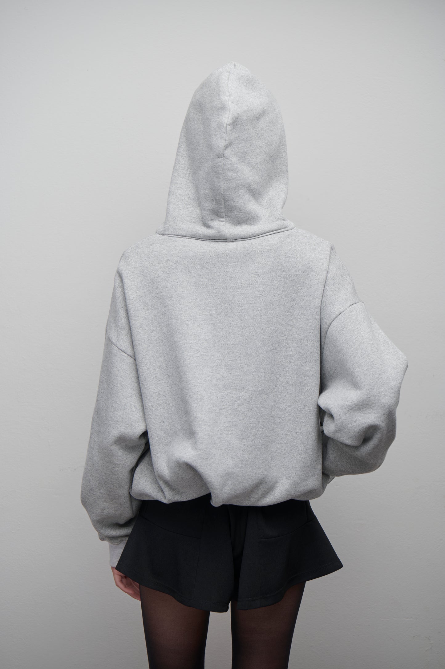 Campera hoodie oversize gris