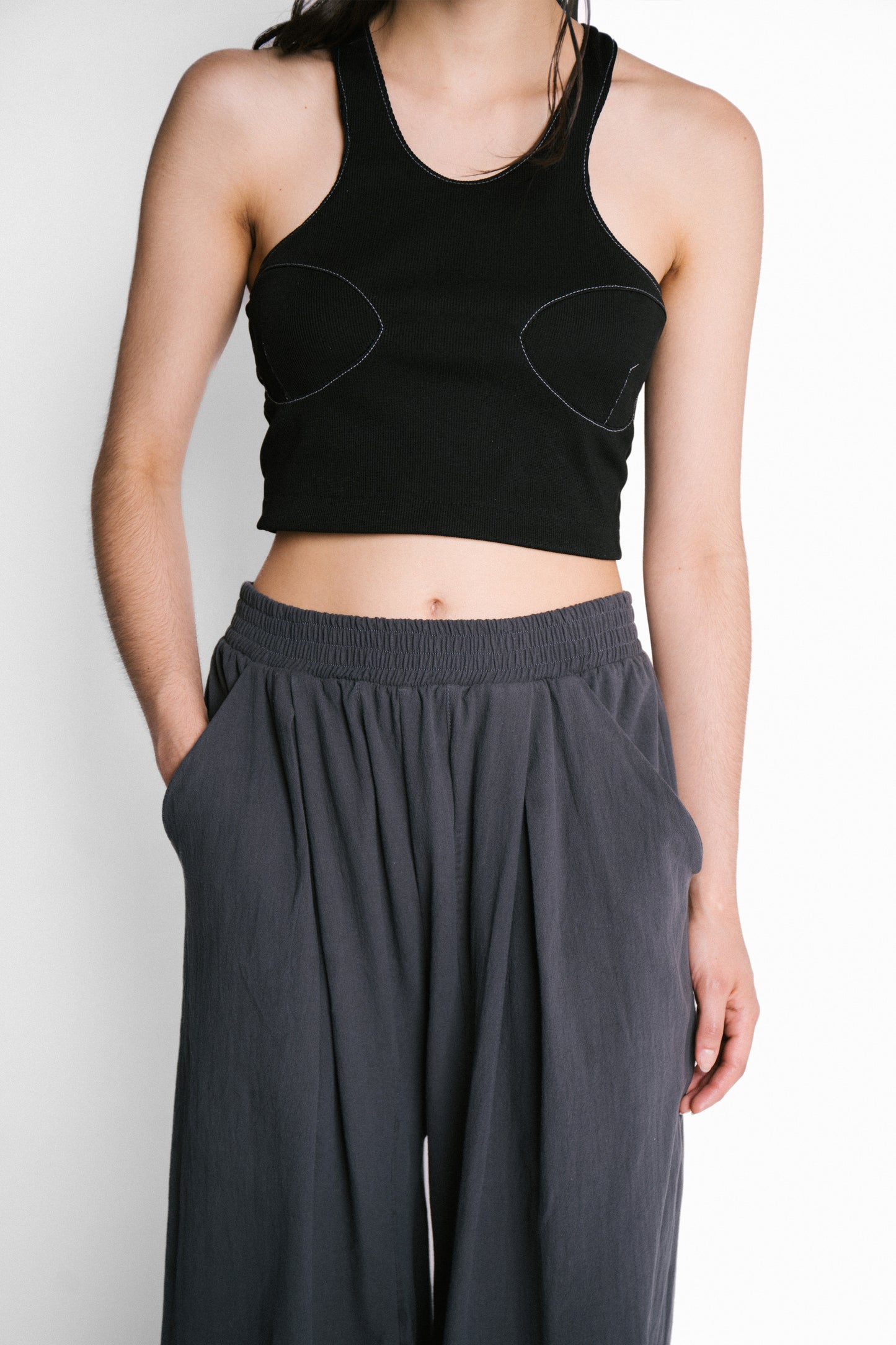 Pant. oversize gris grafito