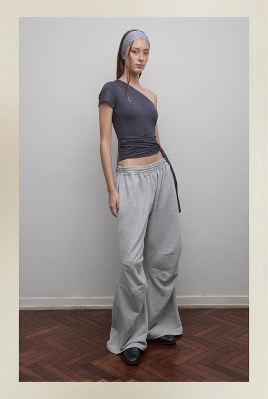 Pantalón Unisex gris melange