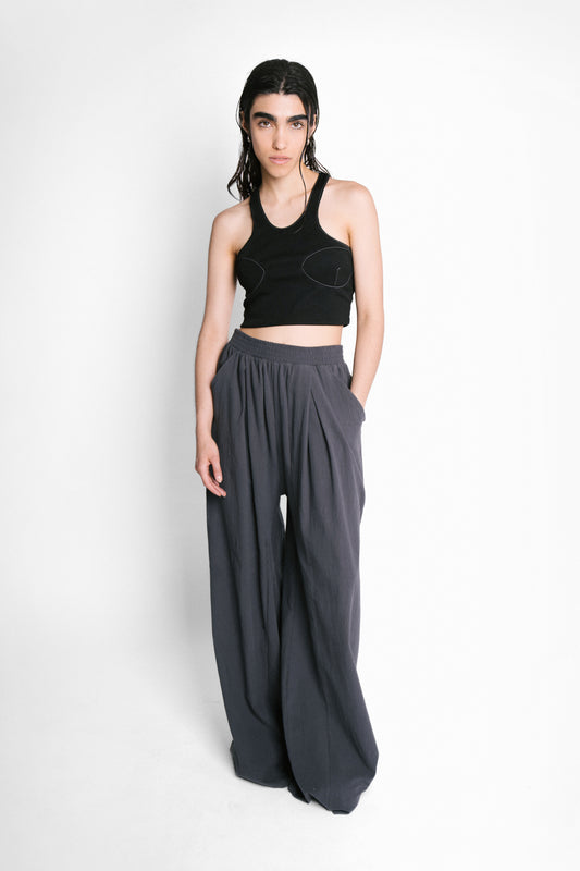 Pant. oversize gris grafito