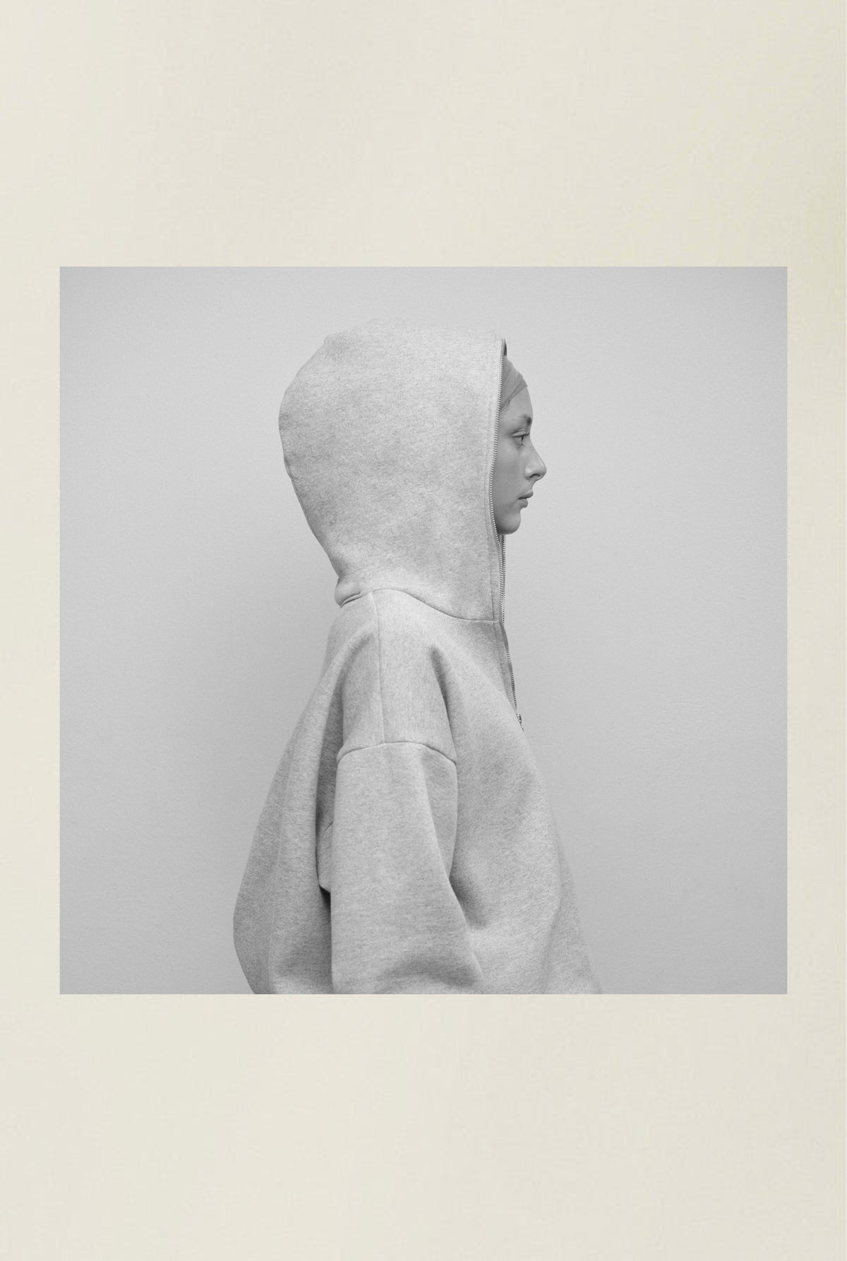 Campera hoodie oversize gris