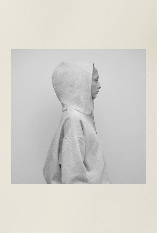 Campera hoodie oversize gris