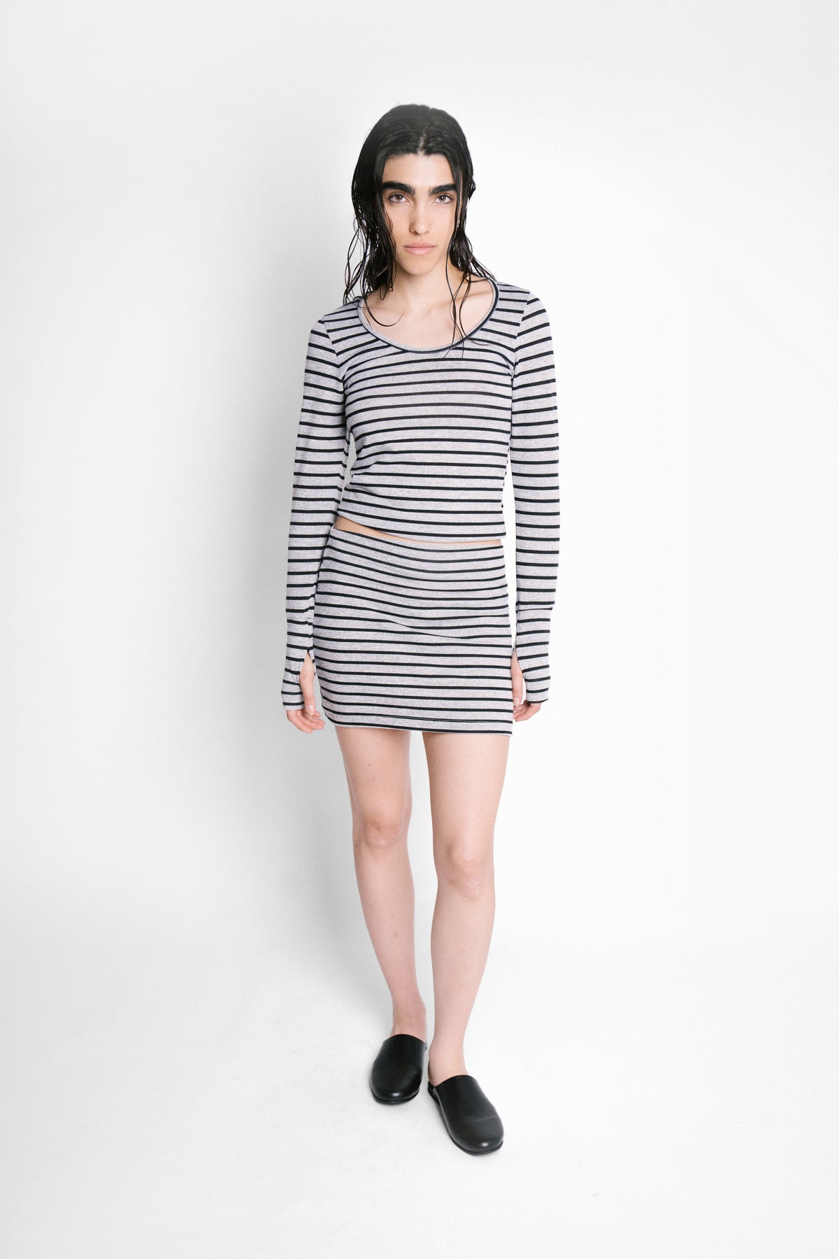 Remera manga larga con detalle en puño